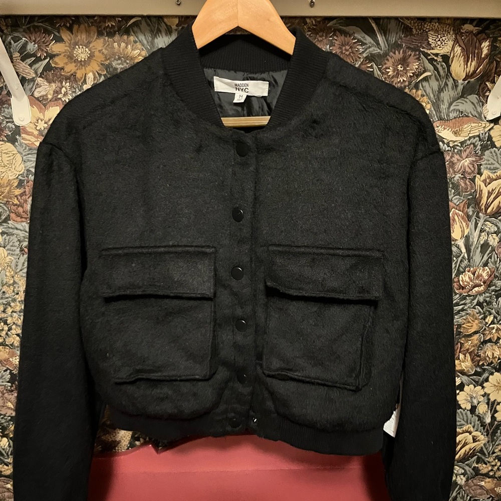 Chic Black Bomber Jacket for Women